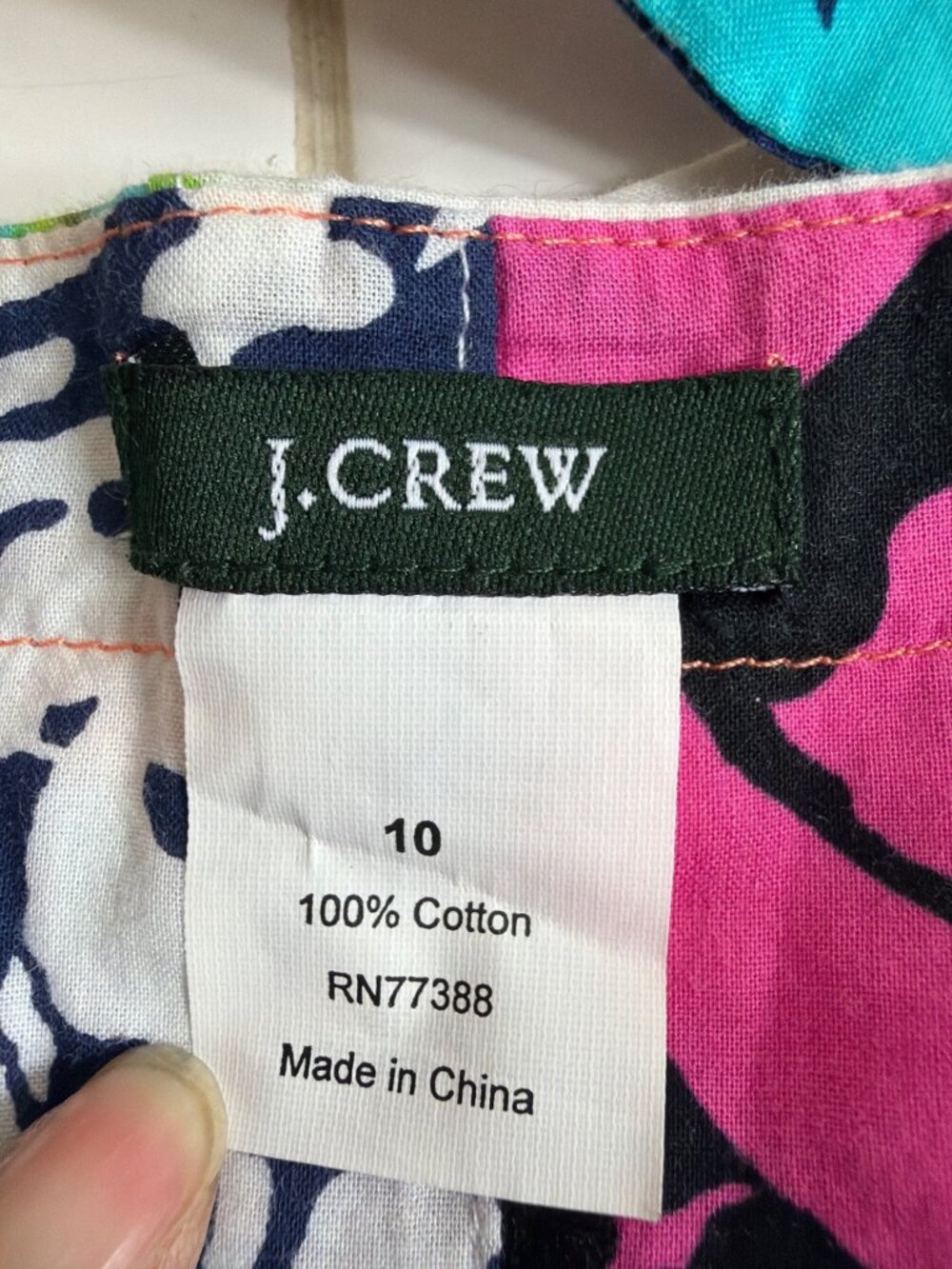 J.Crew Patchwork Babydoll Tank Top Y2K Boho Cottagecore Multicolor Size 10 - Picture 7 of 11
